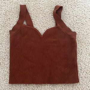 Abercrombie Cropped Ribbed Sweater Tank